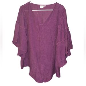 New Directions Deep Purple Blouse